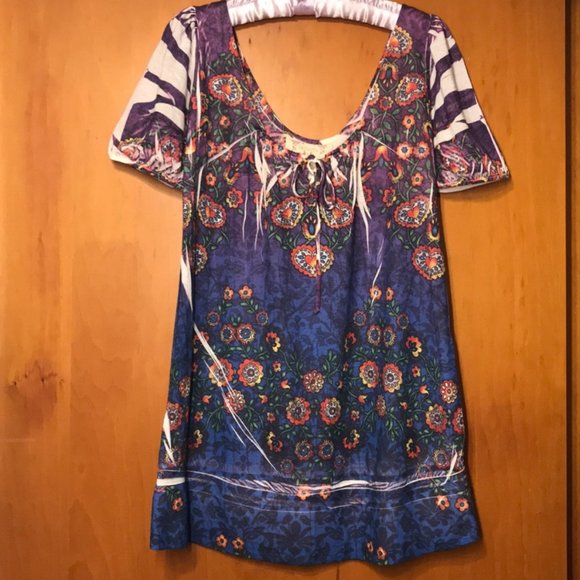 ☂️CHELSEA & VIOLET☂️ PURPLE FLORAL PRINT DRESS☂️ - Picture 1 of 8